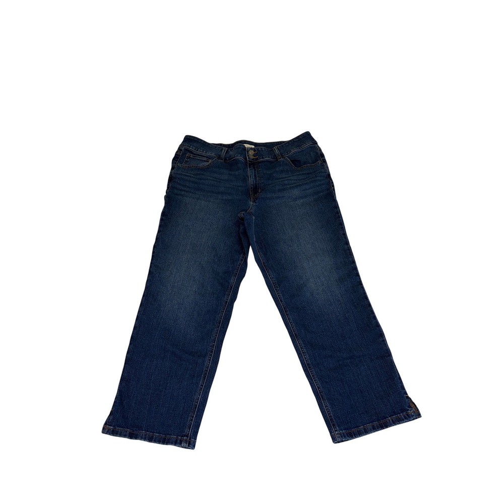 Maurices m jeans Slim Straight Ankle Dark Wash Mid Rise Jeans Size 18